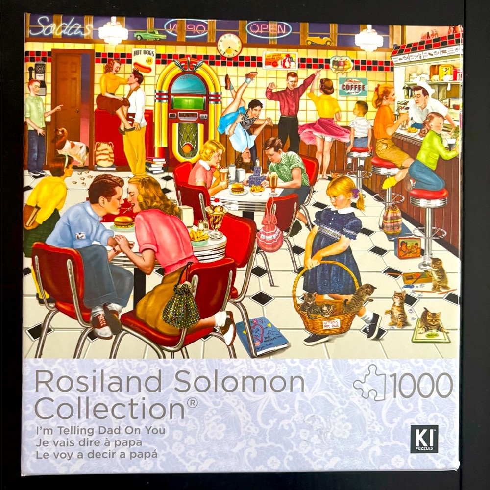 Vibrant 50s Diner Scene 1000 piece puzzle